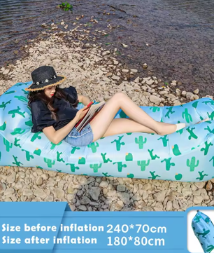 Opblaasbare Lucht Slaapbank – Waterdichte Outdoor Lounger 240×70 cm
