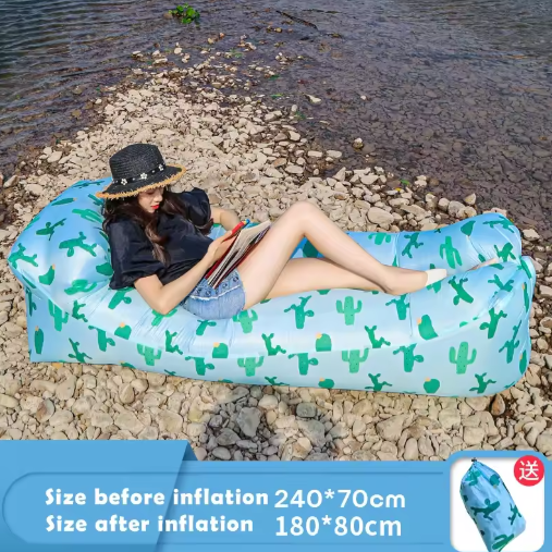 Opblaasbare Lucht Slaapbank – Waterdichte Outdoor Lounger 240×70 cm