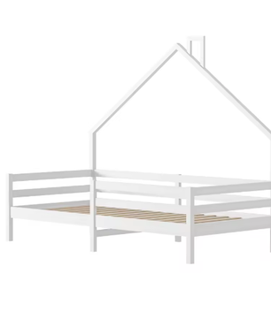 Kinderbed 90×200 cm met Valbeveiliging – Houten Boomhutbed met Lattenbodem