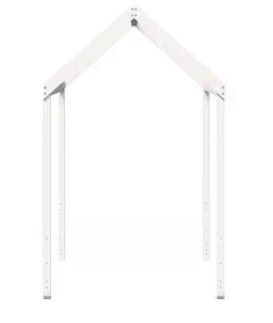 Wit Houten Dak voor Kinderbed – Massief Grenenhout, 207 × 80,5 × 151,5 cm, Speels Hemelframe
