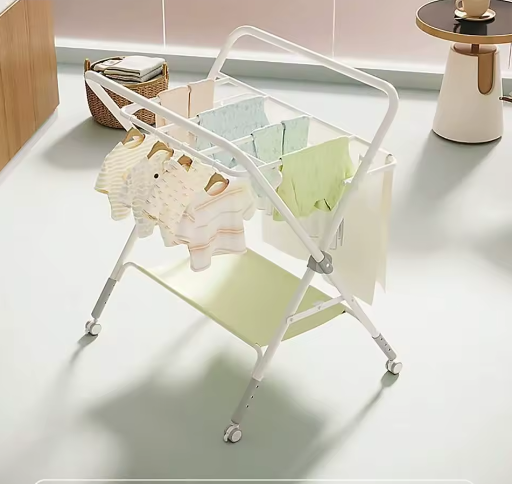Opvouwbare Babycommode met Wielen – Verstelbaar Luiertafel en Organizer