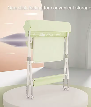Opvouwbare Babycommode met Wielen – Verstelbaar Luiertafel en Organizer