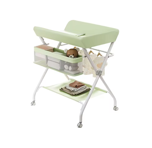 Opvouwbare Babycommode met Wielen – Verstelbaar Luiertafel en Organizer