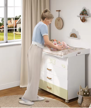 Universele Babycommode Bevestiging met Zijwanden – Veilig Opzetstuk voor Ladekast