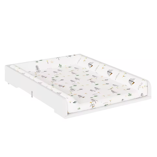 Babycommode Opzetstuk voor Ladekast – MDF Aankleedblad met Zijwanden