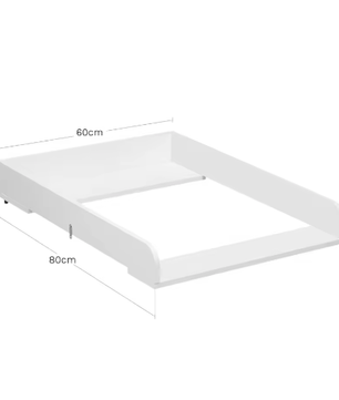 Babycommode Opzetstuk voor Ladekast – MDF Aankleedblad met Zijwanden