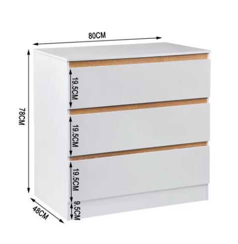 Moderne Babycommode met 3 Lades – Ladekast en Opbergmeubel