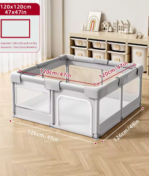 Baby Shining Speelbox – Veiligheid Hek met Schuimbeschermer voor 0-6 Jaar