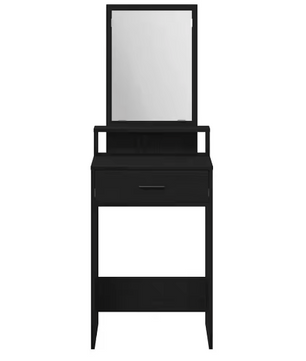 Elegante Make-up Kaptafel van Zwart Eikenhout met Spiegel en Lade