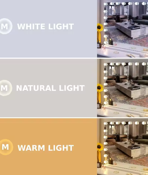 Make-upspiegel met LED-verlichting en 20 Lampen – Touchbediening