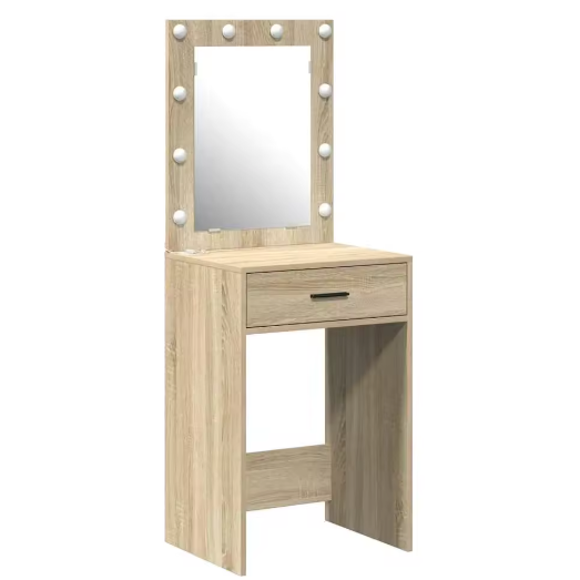 Kaptafel met LED-verlichting en Spiegel – Lade, Modern Design