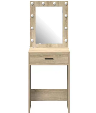 Kaptafel met LED-verlichting en Spiegel – Lade, Modern Design
