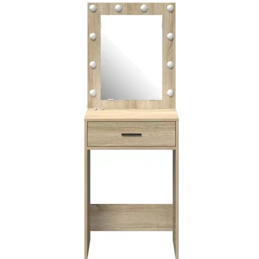 Kaptafel met LED-verlichting en Spiegel – Lade, Modern Design