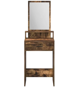 Elegante kaptafel met lades – Gerookt eiken, 50x41x140 cm, slaapkamer make-up tafel