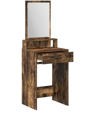 Elegante kaptafel met lades – Gerookt eiken, 50x41x140 cm, slaapkamer make-up tafel
