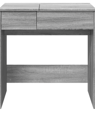 Grijze Sonoma Make-uptafel met Spiegel – Modern Make-up Bureau 73x46,5x120 cm