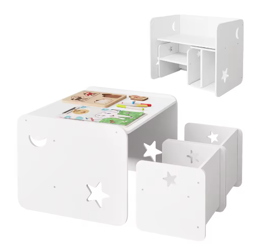 Kindertafel met 2 Stoelen – Multifunctionele Kindermeubelset