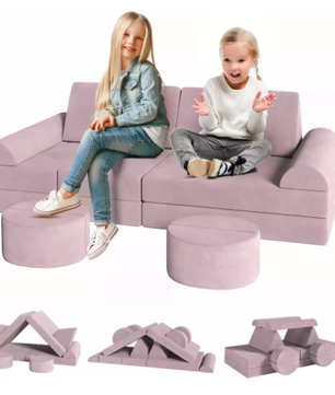 4-delige Modulaire Kinderspeelbank – Creatieve Speel- en Zitset van Schuim voor Peuters