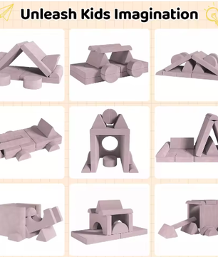 4-delige Modulaire Kinderspeelbank – Creatieve Speel- en Zitset van Schuim voor Peuters