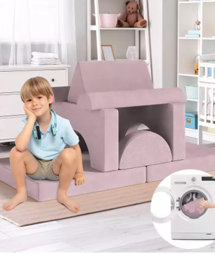 4-delige Modulaire Kinderspeelbank – Creatieve Speel- en Zitset van Schuim voor Peuters