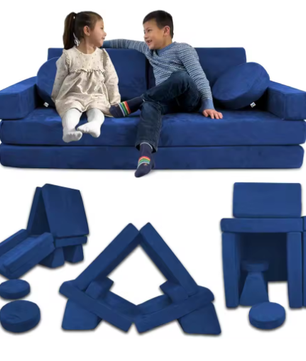 4-delige Modulaire Kinderspeelbank – Creatieve Speel- en Zitset van Schuim voor Peuters
