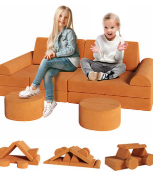 4-delige Modulaire Kinderspeelbank – Creatieve Speel- en Zitset van Schuim voor Peuters