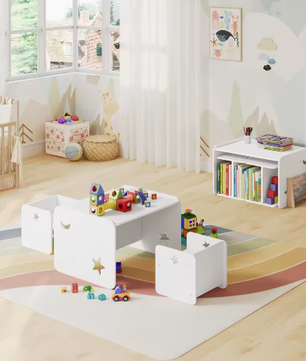 Kindertafel met 2 Stoelen – Multifunctionele Kindermeubelset