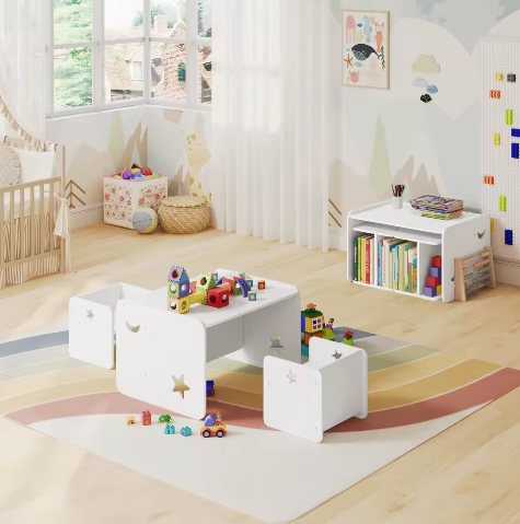 Kindertafel met 2 Stoelen – Multifunctionele Kindermeubelset