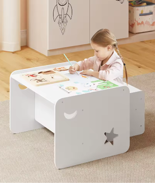 Kindertafel met 2 Stoelen – Multifunctionele Kindermeubelset