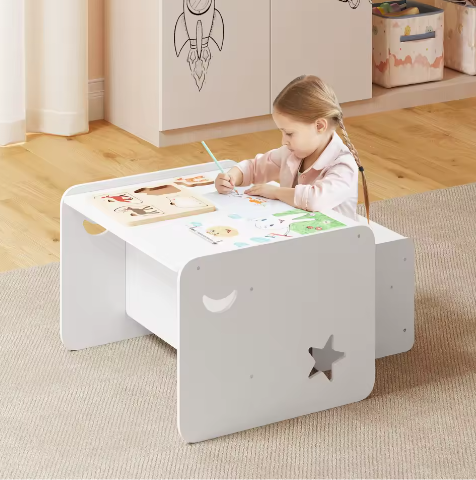 Kindertafel met 2 Stoelen – Multifunctionele Kindermeubelset