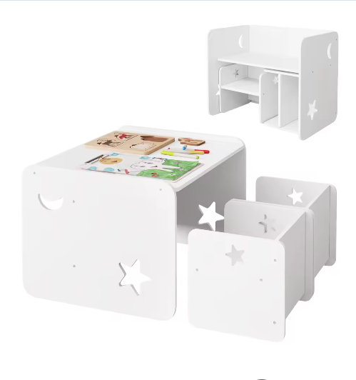 Kindertafel met 2 Stoelen – Multifunctionele Kindermeubelset