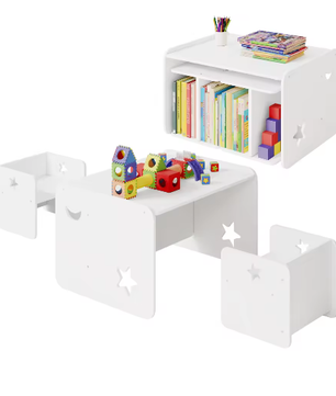 Kindertafel met 2 Stoelen – Multifunctionele Kindermeubelset