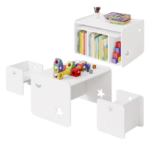 Kindertafel met 2 Stoelen – Multifunctionele Kindermeubelset