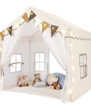 Kindertent voor Binnen met Speelmat en Verlichting – Speelhuis voor Kinderen