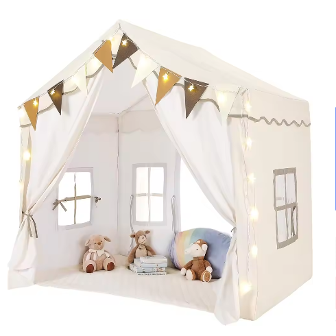 Kindertent voor Binnen met Speelmat en Verlichting – Speelhuis voor Kinderen