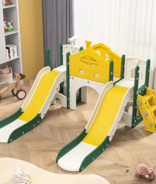 Kinderglijbaan 7-in-1 – Basketbal, Klimrek en Telescoop voor Binnen en Buiten