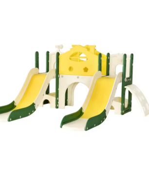 Kinderglijbaan 7-in-1 – Basketbal, Klimrek en Telescoop voor Binnen en Buiten