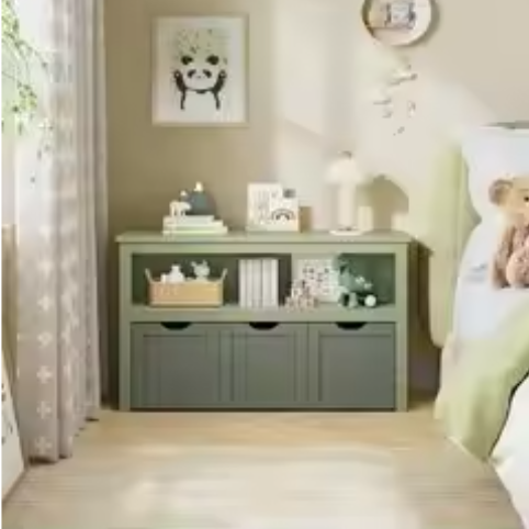 Kinderplank met Wielen – Speelgoedopberger 102×30×60 cm