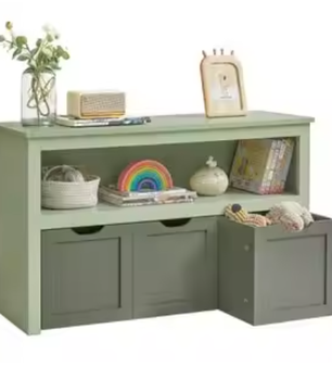 Kinderplank met Wielen – Speelgoedopberger 102×30×60 cm