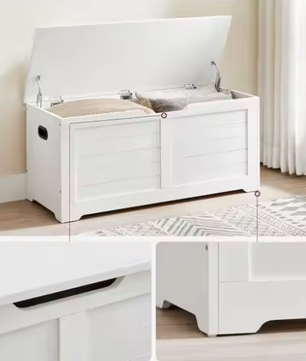 Moderne Opbergbank met Zitfunctie – 80x40x46 cm, Robuust en Praktisch