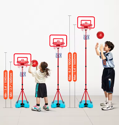 Verstelbare Kinder Basketbalring voor Binnen en Buiten – 104–190 cm