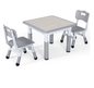 Verstelbare Kindertafel met 2 Stoelen – Kinderbureau voor Spelen en Leren (3–8 Jaar)