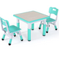 Verstelbare Kindertafel met 2 Stoelen – Kinderbureau voor Spelen en Leren (3–8 Jaar)