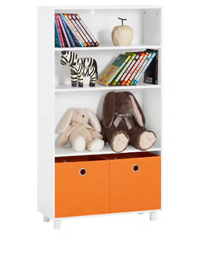 Kinderboekenkast met Opbergboxen –Boekenplank voor Kinderkamer