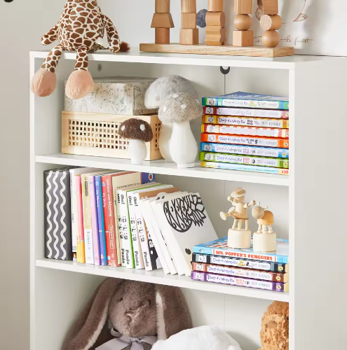 Kinderboekenkast met Opbergboxen –Boekenplank voor Kinderkamer