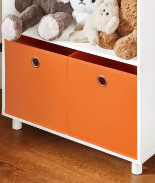 Kinderboekenkast met Opbergboxen –Boekenplank voor Kinderkamer