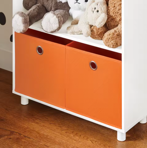 Kinderboekenkast met Opbergboxen –Boekenplank voor Kinderkamer