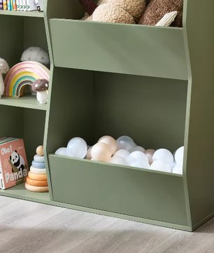 Kinderboekenkast met 5 Open Vakken – Speelgoed- en Boekenplank