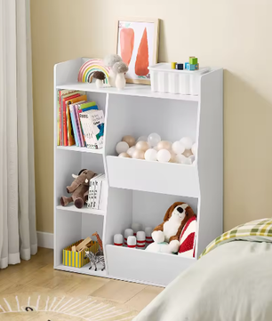 Kinderboekenkast met 5 Open Vakken – Speelgoed- en Boekenplank