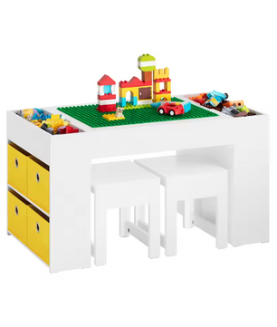 Kindertafel met 2 Stoelen en Opbergruimte – Multifunctionele Kinderzitgroep